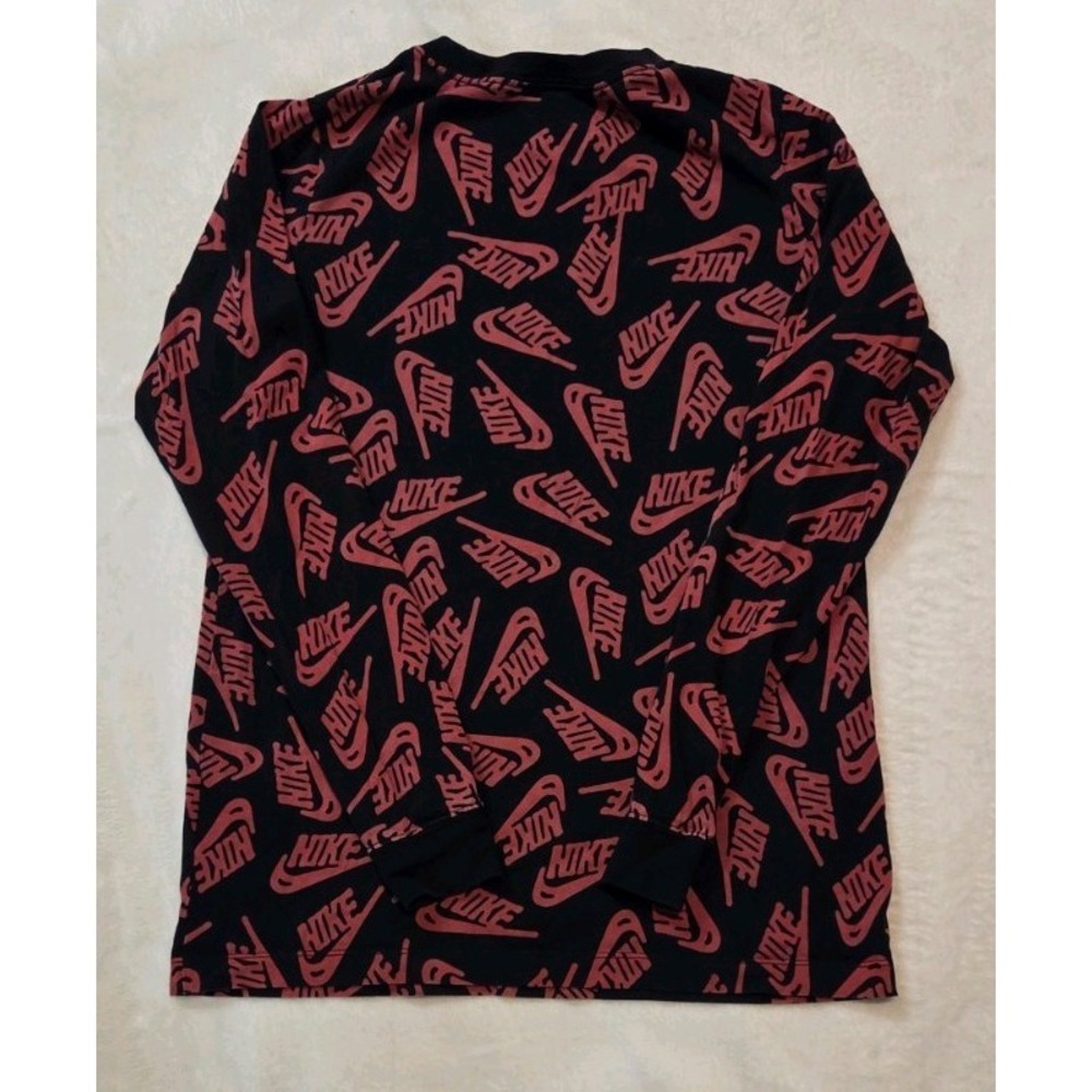 NIKE YOUTH BOYS LONG SLEEVE PULLOVER T SHIRT ALL OVER PRINT SIZE XL - Picture 4 of 5